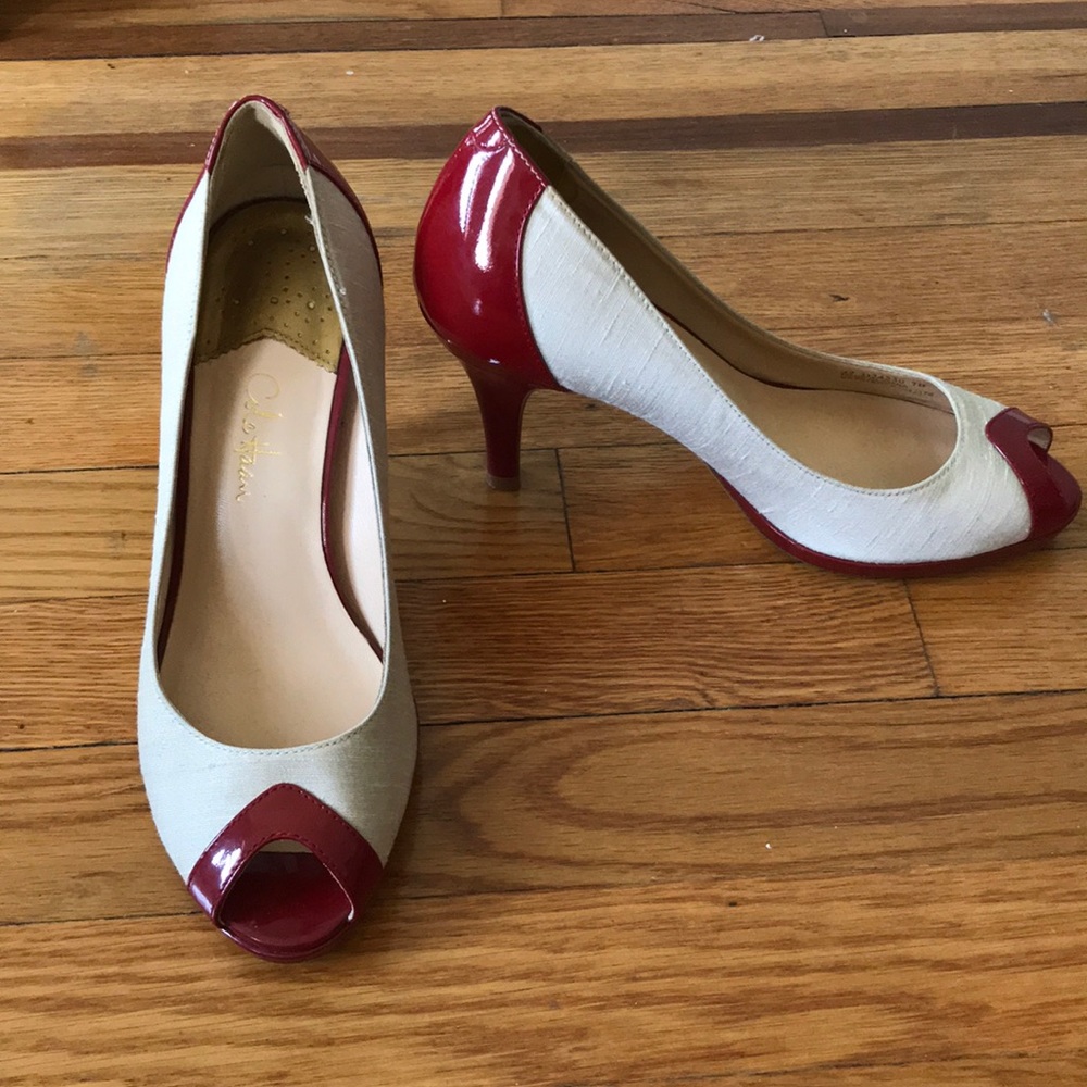Cole Haan NikeAir red and white pumps sz 7
